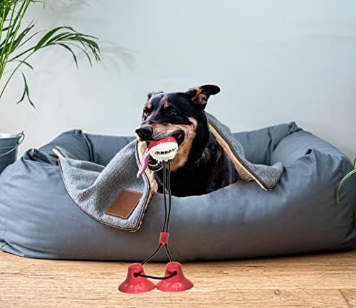 צעצוע כלבים של כוס היניקה - משיכת צעצועים לכלבים אינטראקטיביים - צעצועים לפאזל כלבים עם מתקן פינוקים לכדור