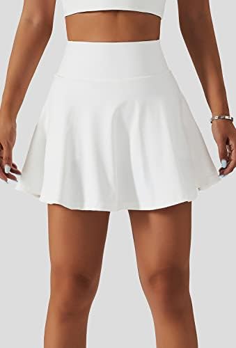 חצאית הטניס של הנשים של אולטום נשים גולף אתלטי גבוה וממתוח עם כיס צד ומכנסיים קצרים מובנים לנשים