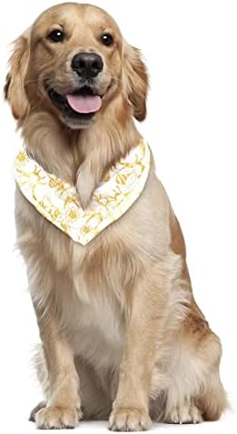 כלב בנדנה - 2 חבילות חיית מחמד אידיאלית, צעיף צוואר יומי של צוואר לחתולי כלבים קטנים עד גדולים, פרח דבש צווארון