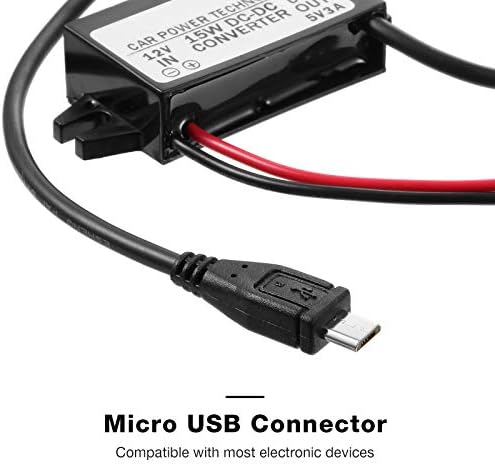מודול ממיר Buck Dc-DC Buck 12V עד 5V מיקרו USB מתאם כוח תואם עם לוח מקשים של אזעקת טבעת