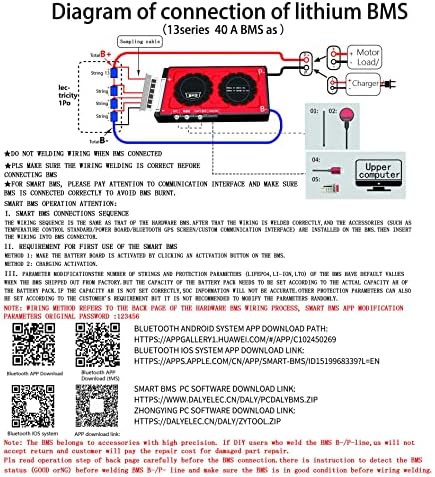 BMS LifePO4 4S 12V 80A 100A מודול הגנת סוללות UART SMART BT APP PCB CONTRECLER CORTERMER TARGY עם פונקציית איזון +BT