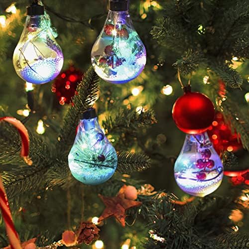 קישוטי כדורי חג המולד של Honrane לעץ חג המולד, נורת LED חג המולד זוהרת עץ חג המולד נייד עץ עץ LED LED LED LIGHT FORMIST