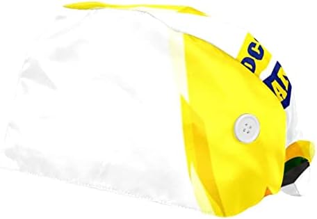 2 חבילות כדורגל כדורגל ספורט כובע עבודה עם כפתורים ופס זיעה מתכוונן כובע סיעוד עניבה לגברים נשים
