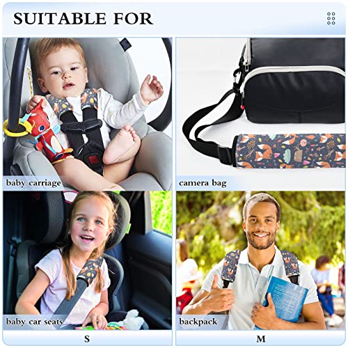שועלי יער כיסויי רצועת מושב רכב לילדים לתינוקות 2 יח 'רצועות מושב רכב רפידות כרית כרית כרית מגן על רכב מושב רכב