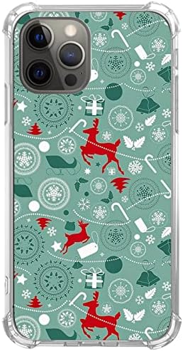 נברוסקי איילים לחג המולד מארז פתית שלג תואם ל- iPhone 11 Pro, טרנדי חמוד חורף דפוס חג המולד מארז פגוש TPU רך לאייפון