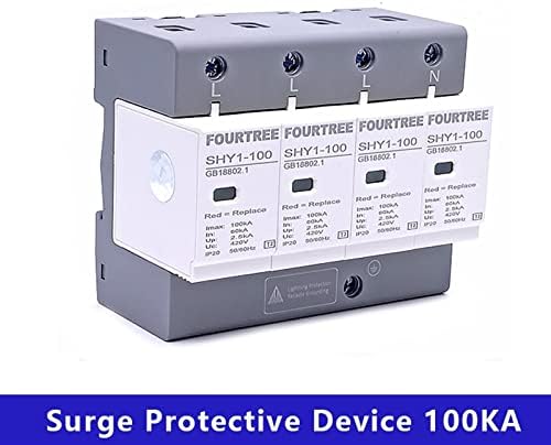 1 PCS SPD מכשיר מגן SPD AC 3P+N 40 ~ 80KA 60KA ~ 100KA 385V 420V House Lightning Arterser