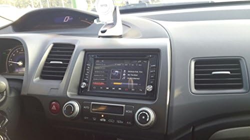 DKMUS Double DIN רדיו סטריאו מקף התקנה ערכת Trim Mount עבור Honda Civic 2006-2011 עם מתאם אנטנת רתמת חיווט