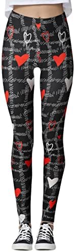 אהבה פילאטיס ולנטיין עבור יוגה הדפסת חותלות ריצה סקיני יום מכנסיים זית יוגה מכנסיים עם כיסים