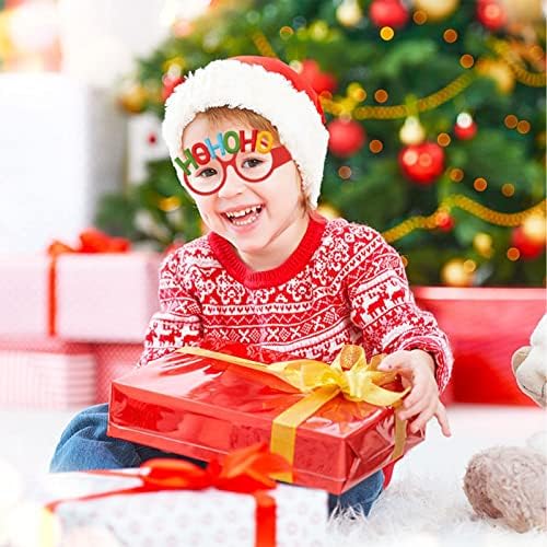 משקפי נייר לחג המולד של KISHI, משקפי ראייה של נייר חג המולד - משקפי תלבושות מסגרת יצירתיים לאספקת מסיבות חג המולד
