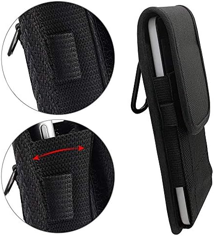 קליפ חגורה שחורה מחזיק טלפון שקית המותניים ניילון אנכי / אופקי למארז Fairphone 2 5 / Fly Cirrus 13 FS518 5 '' / View