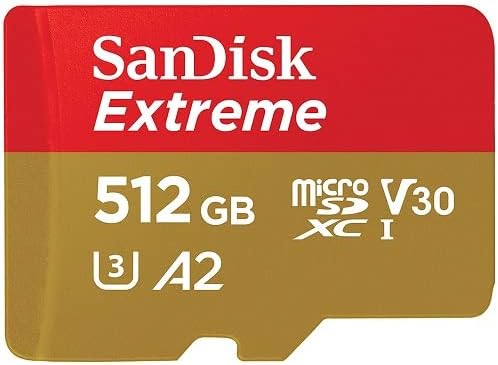 סנדיסק אקסטרים 512 ג 'יגה-בייט כרטיס זיכרון מיקרו-אס-די עובד עם מוטורולה טלפון חכם מוטו ג' 13, מוטו ג '13, מוטו