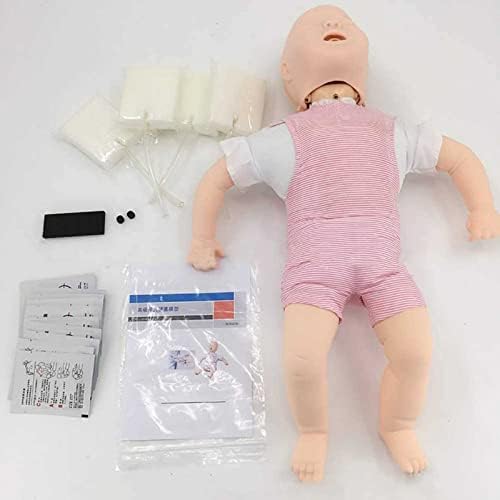Jiaohaowei חנק אימון עזרה ראשונה בובת תינוקות - מודל עזרה ראשונה לתינוקות - Manikin החייאה מתקדם עם תיק - החייאה