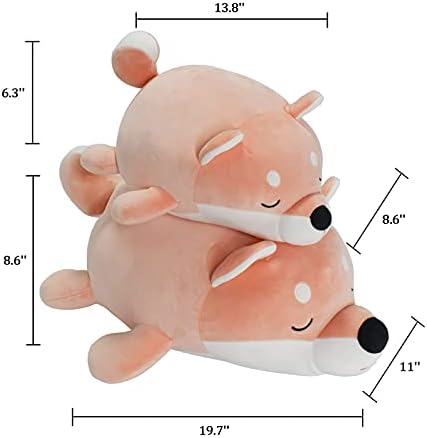 Molizhi 19.7 Shiba inu clush anime חמוד קטיפה ממולאת חיה ממולאת צעצועים קטיפה, חיבוק כרית כלבים מתנות למצעים, יום הולדת