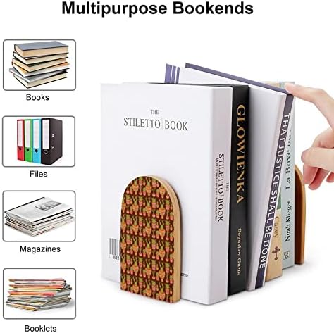 קקטוס חמוד ספר קצותעץ תומכי ספרים מחזיק עבור מדפי ספרים מחיצת מודרני דקורטיבי 1 זוג