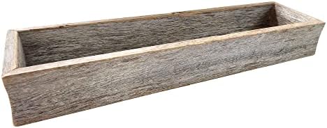 קופסת עץ כפרית מעץ רוקין למרכזי תוצרת ארהב עם ברנווד אמיתי, מרכזי מושלם או קופסת אחסון עץ