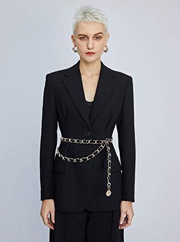 חגורות שרשרת עור Glamorstar חגורת מותן מתכת שכבות לנשים שמלות נשים