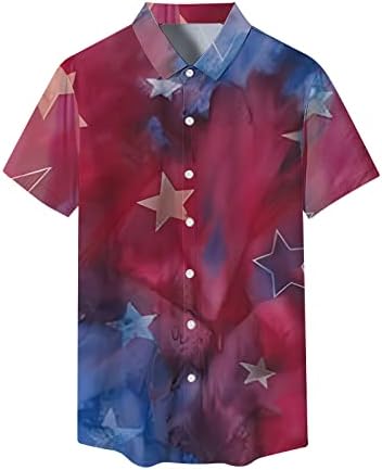 חולצת מיאשוי שרוול קצר גברים גברים דגל יום העצמאות 3 הדפסה דיגיטלית אישית אופנה דש חולצה עם צוואר