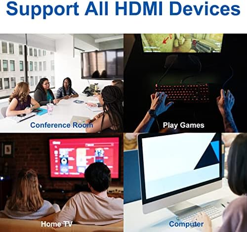 כבל SHD HDMI 75FEET עם בוסטר 1080P HDMI כבל 2.0V עם מגבר אות מובנה CL3 מדורג לתמיכה בהתקנה בקיר 3D, Ethernet, 1080p