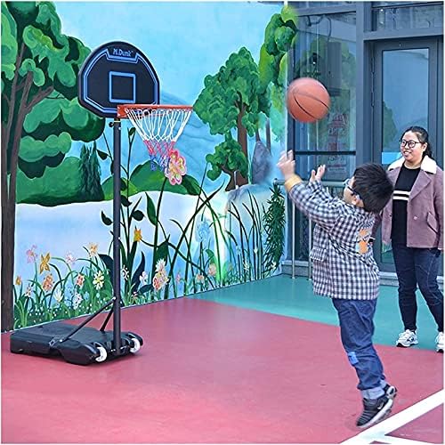 חיצוני מתכוונן גובה קרש גב מערכת כדורסל סטנד נייד כדורסל חישוק נטו מערכת על גלגלים אידיאלי לילדים נוער משחק אימון