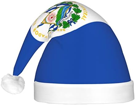 אל סלבדור דגל מצחיק מבוגרים קטיפה סנטה כובע אור עד חג המולד כובע לנשים & מגבר; גברים חג המולד חג כובע