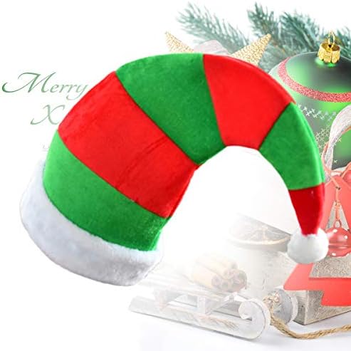 ספורט 2 יחידות חג המולד שדון כובעי דקורטיבי אדום ירוק פסים פום פום כיסוי ראש חג המולד המפלגה כובעי טובות