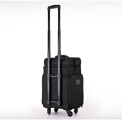 Wdbby Ladies Trolley תיק קוסמטי קופסה קופסת ציפורניים איפור איפור קופסא מזוודה עגלה מזוודה איפור רב -פונקציונלי
