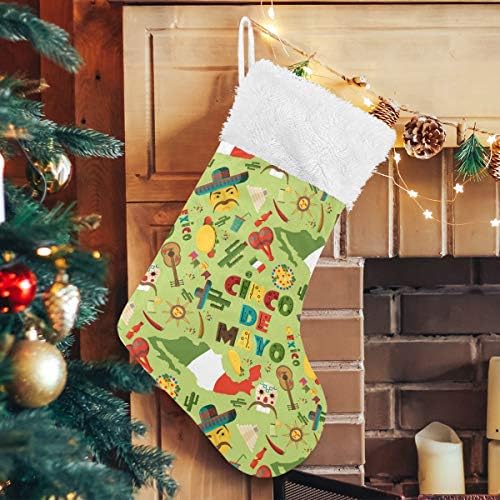 PIMILAGU LAT STYLE GREEN GRACKOCKS ORDICTY 1 חבילה 17.7 , גרביים תלויים לקישוט חג המולד