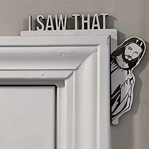 Yjzz ivrsn ישו דלת מסגרת לוגו לוגו, ראיתי שהלוגו של פינת הדלת של ישו, קישוט פינתי דלת ביתית, קישוט פינת דלת ישו