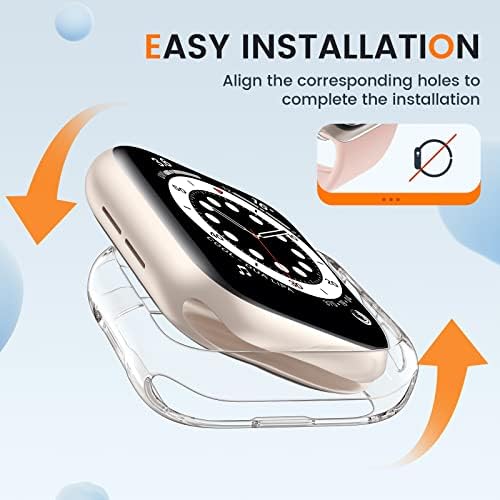 מארז TPU של Goton Soft & 2 IN1 מארז שעון אטום למים לסדרת Apple Watch SE 6 5 4 40 ממ, מגן על כיסוי קצה אטום הלם.