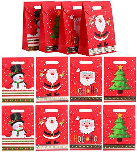 1 סט 12 יחידות חג המולד מעודן מודפס סוכריות מתנה נייד שקיות נייר שקיות בית מטבח