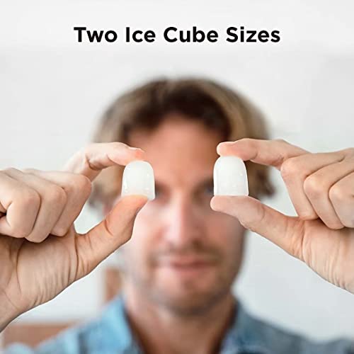 משטח השיש של יצרנית הקרח, יצרנית קרח ניידת עם פונקציית ניקוי אוטומטית, 9 קוביות קרח תוך 8 דקות, פעולת מגע אחת, יצרנית