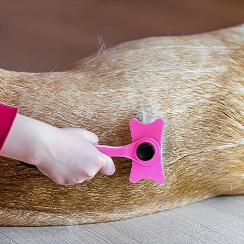 Giligege כלבי חיות מחמד חתולים הסרת שיער מברשת כפתור אחד שליטת כפתור חיית מחמד חיות מחמד מסרק פלסטיק אוטומטי