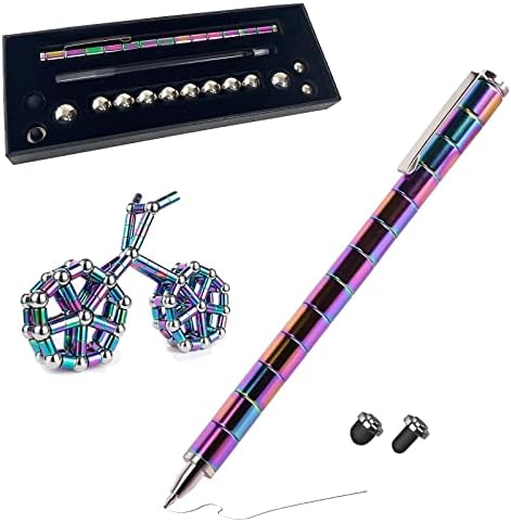 עט של Hewleshen Filedget, עט צעצוע מגנטי מעוות רב -פונקציונלי, עט מתכת מגנטית של דיכאון, חיסלו מתנת צעצוע של לחץ לקשקשן