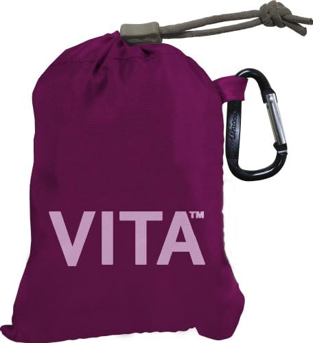 תיק קניות לשימוש חוזר של Chicobag Vita עם כיס צמוד וקליפ קרבינר, קומפקטי, מעצב כתף