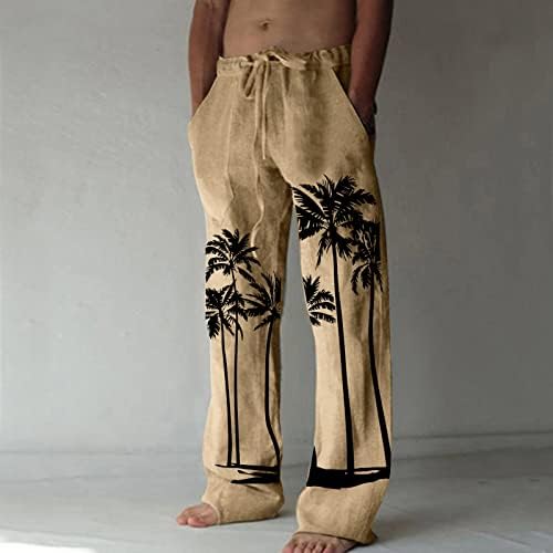 ארנק Duowei ישן מגברים אופנה כותנה הדפסה קטנה מזדמנת ומכנסי כיס מודפסים מכנסיים בגודל גדול מכנסיים בגודל גדול