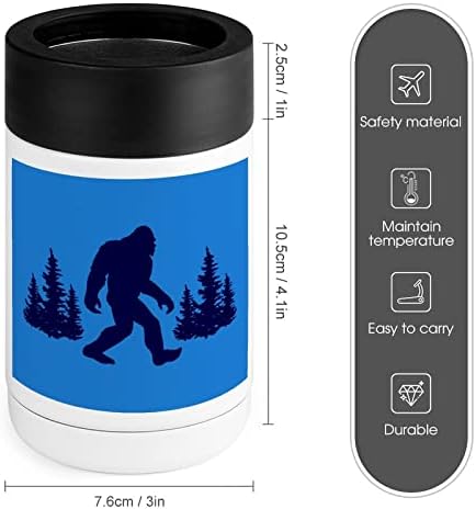 כחול מצחיק Bigfoot Cooler Cooler Cuper יותר מבודד מקרר Can Courers Holder עם מכסים לנשים מתנות גברים