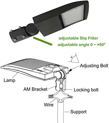 חניון LED אור 100 וואט, הגנה מפני הגנה מובנית LED LED שטח קופסת נורות מוט, אור יום של 5000K, 1-10 וולט נורית שיטפון