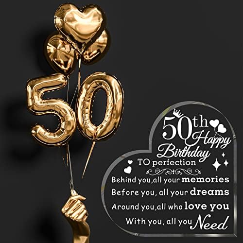 אקריליק מתנות יום הולדת 50 בשבילה אותו בן בת רעיונות למתנות צורת לב חקוקה מאחוריך כל הזיכרונות לפני שאתה כל החלום