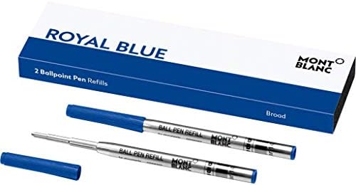 מילוי עט כדורי מונטבלנק כחול רויאל 124491-מילוי מחסניות עם קצה רחב לעטים כדוריים של מונטבלנק - מילוי כדורי כחול 2