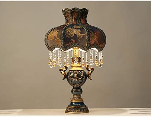 ZXZB מנורה מנורה שולחנית מנורה בסגנון אירופאי מנורת מיטה נסיכה פסטורלית פסטורלית אבקת אורבנט קישוט שרף מנורת שרף