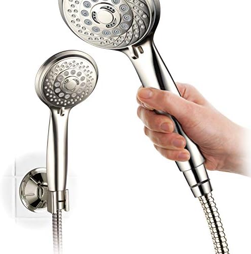 Aquaspa 6-in-1 ראש מקלחת בלחץ גבוה/משולבת ראש מקלחת בעבודת יד עם שני סוגריים קיר תקורה ונמוכים, מסלול מים 3 כיווני