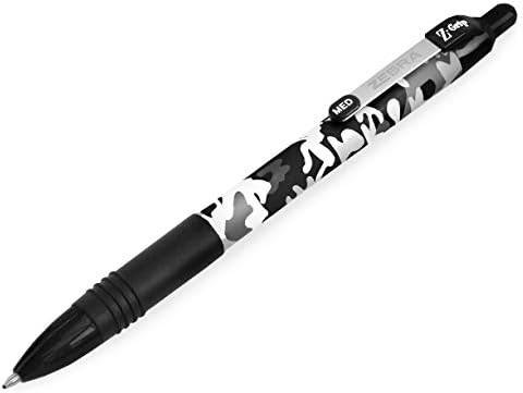 Zebra Z -Grip חלק נשלף עט נשלף - 1.0 ממ - דיו שחור - חבית קאם - חבילה של 3