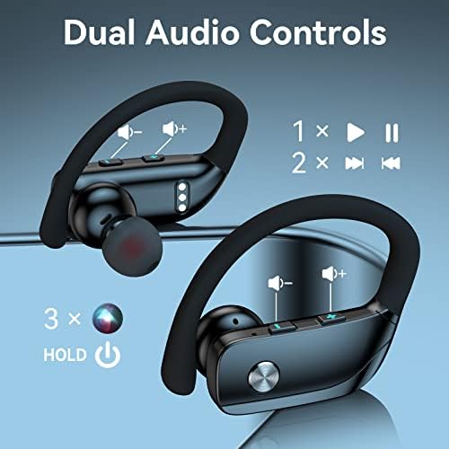 FK מסחר באוזניות אלחוטיות עבור Realme 6 אוזניות Bluetooth 48 שעות משחקות אוזניות ספורט אחוריות עם LED תצוגת