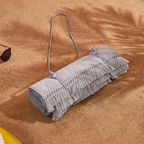 סייננה מגבות חוף גדולות למבוגרים סופגים מיקרו -סיבר מתכוונן שקית נסיעות מיתוגת לחג חוף חוף קמפינג מגבת חול, 59 x 27 מגבת