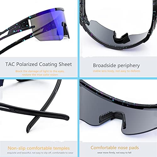 משקפי שמש מקוטבים לנשים וגבר ， UV400 הגנה נגד UV משקפי שמש לספורט חיצוני לספורט חיצוני