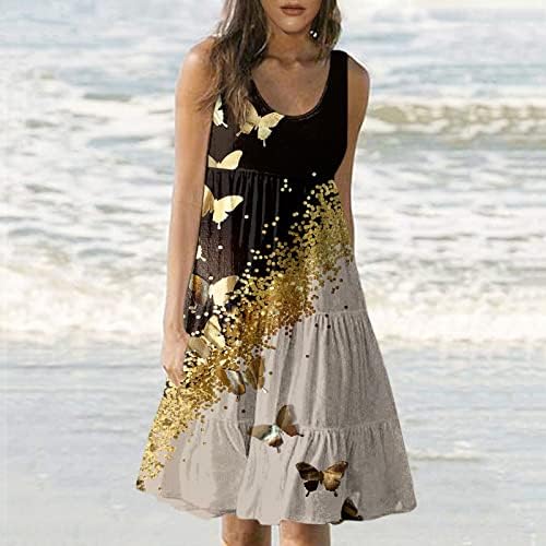 שמלות fqzwong midi לנשים קיץ מזדמן חוף חוף שמלות שמש זורמות שמלות גבירותיי טרנדיות מפלגת נופש ללבוש נופש