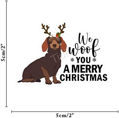 אנחנו האו לך שמח חג המולד מדבקה, חג המולד נושאים מדבקת תוויות חג המולד כלב לברדור כלב גזע עגול מדבקות סט
