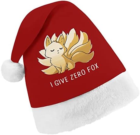אני נותן אפס שועל חג המולד כובע רך קטיפה סנטה כובע מצחיק כפה עבור חג המולד לשנה חדשה חגיגי מפלגה