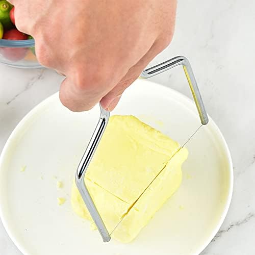 Topfeiyiuwei גבינת גבינה חותך חותך נירוסטה נירוסטה חותכי חוט גבינה חותך חותך חמאה כף יד לחסימת גבינה וחמאה לחסימה