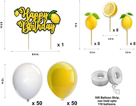 Seyal® לימון נושא ציוד למסיבות יום הולדת